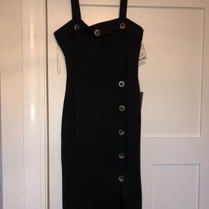 Black midi summer dress